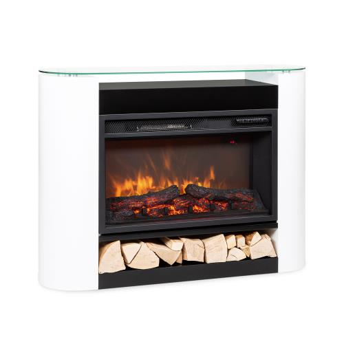 Klarstein Studio 10 Arc, kominek elektryczny, 1800 W, płomienie LED, wentylator, pilot