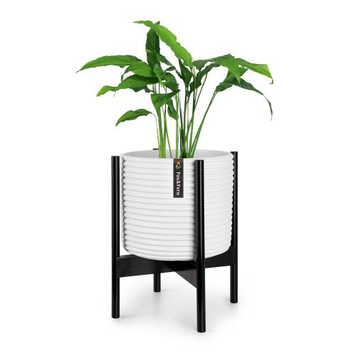 Fox & Fern Zeist, kwietnik, stojak na kwiaty, 2 wysokości, dowolne łączenie, montaż bez użycia narzędzi, naturalne drewno