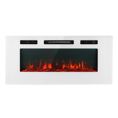 Klarstein Galeras, elektryczny naścienny kominek do zabudowy, 1800 W, LED, 3 kolory, timer