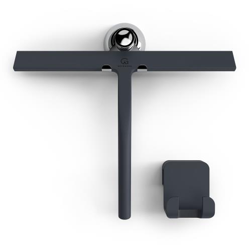 Gütewerk by blumfeldt Blaze, ściągaczka do kabiny prysznicowej, 28 cm, silikon, stal nierdzewna, nowoczesny design