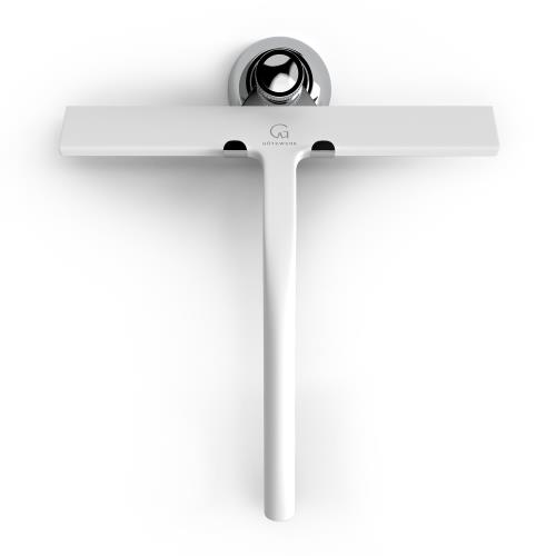 Gütewerk by blumfeldt Blaze, ściągaczka do kabiny prysznicowej, 23 cm, silikon, stal nierdzewna, nowoczesny design