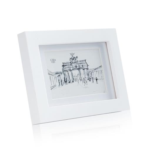 Casa Chic Everton, ramka na zdjęcia, prostokątna, 14 x 9 cm, passe-partout, szkło
