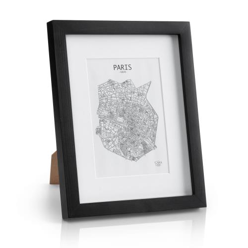 Casa Chic Brighton, ramka na zdjęcia, 20 x 25 cm, passe-partout, szkło, naturalne drewno