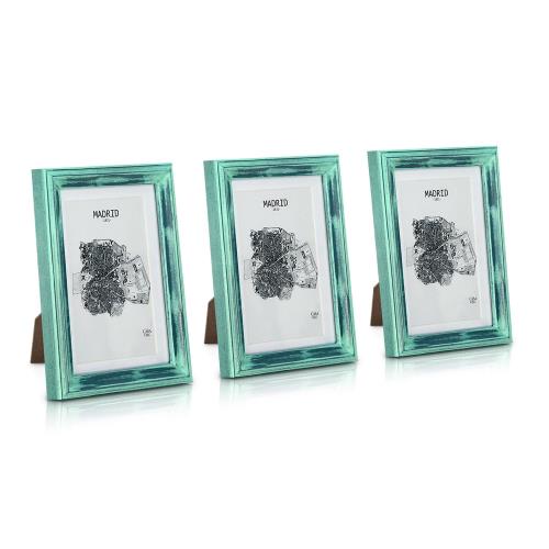 Casa Chic Lancaster, ramki na zdjęcia, prostokątne, zestaw 3 ramek, zdjęcia 17 x 12 cm, pasparta, drewno