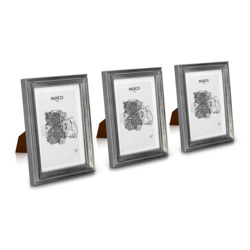 Casa Chic Lancaster, ramki na zdjęcia, prostokątne, zestaw 3 ramek, zdjęcia 17 x 12 cm, pasparta, drewno