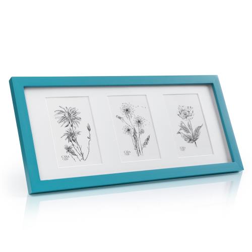 Casa Chic Moorgate, ramka na 3 zdjęcia, 15 x 10 cm, passe-partout, drewno