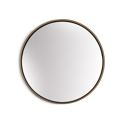 Casa Chic Fournier Lustro ścienne z metalową ramą okrągłe Ø 40 cm