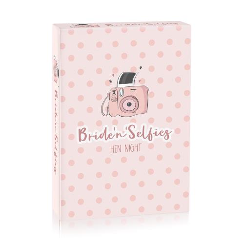 Spielehelden Bride'n'Selfies/Selfie panny młodej, gra fotograficzna na wieczór panieński, 55 kart, język angielski