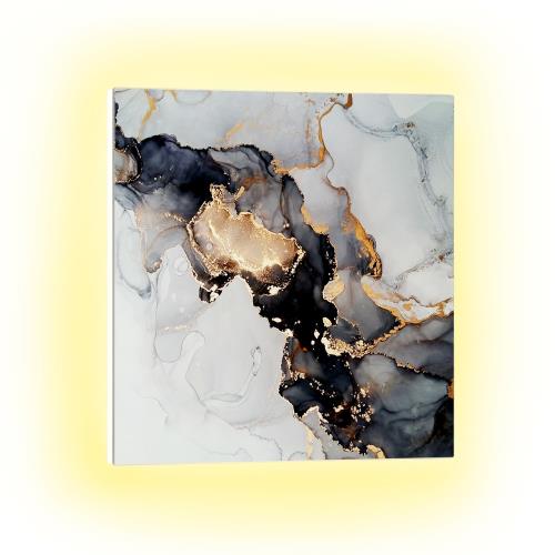 Klarstein Mojave 500 Smart, panel grzewczy na podczerwień 2 w 1, grzejnik, 60 x 60 cm, 500 W, podświetlenie RGB