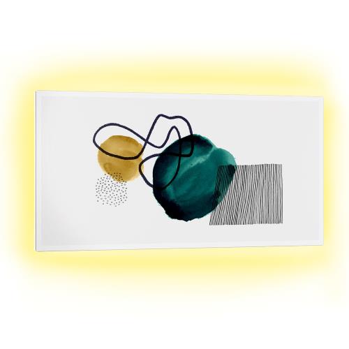 Klarstein Mojave 1000 Smart, panel grzewczy na podczerwień 2 w 1, grzejnik, 120 x 60 cm, 1000 W, podświetlenie RGB