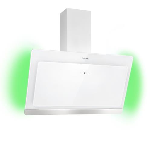 Klarstein Aurora Eco 90, okap kuchenny, 550 m³/h, 90 cm, skośny, oświetlenie ambientowe, klasa energetyczna A+