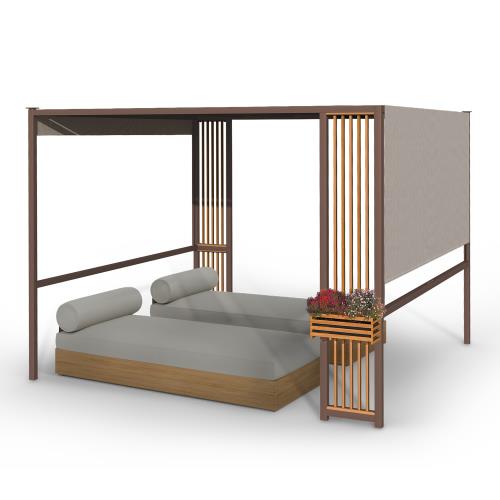 Blumfeldt Valence, altana, 3 x 3 m, UV50+, hydrofobowa, oświetlenie solarne LED, panel solarny