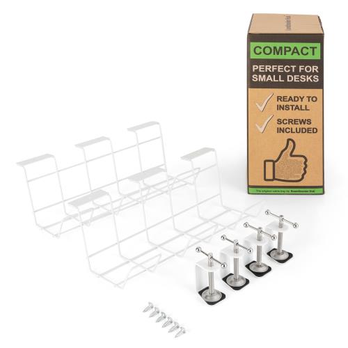 Scanfield Darwin, koszyk na kable, organizer, pod biurko, listwy zasilające i kable, zaciski