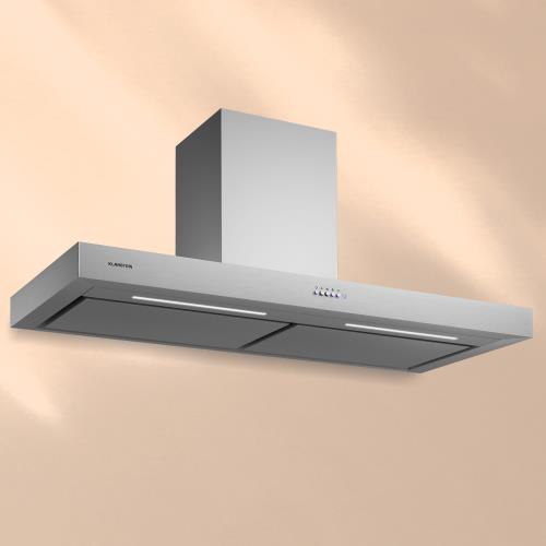 Klarstein Limelight, okap kuchenny przyścienny, 120 cm, 546,2 m³/h, panel dotykowy