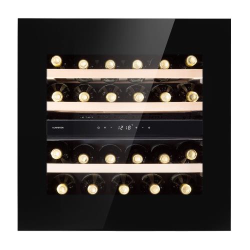 Klarstein Rhône 25 Duo, chłodziarka na wino, chłodzenie sprężarkowe, 2 strefy, 75 litrów / 25 butelek