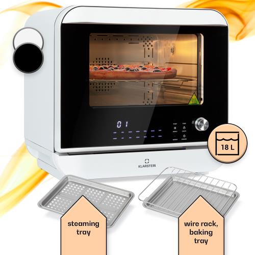 Klarstein Vita Pro, frytkownica beztłuszczowa z funkcją gotowania na parze, 2450 W, 18 l, 14 programów, zbiornik na wodę o pojemności 800 ml