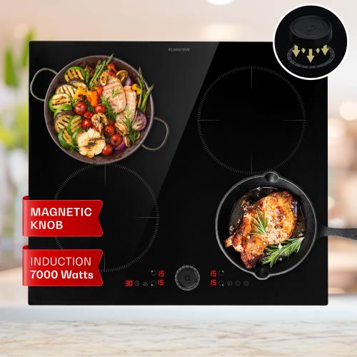 Klarstein Magnichef 4, płyta indukcyjna, do zabudowy, 4 palniki, 7000 W, ceramika szklana