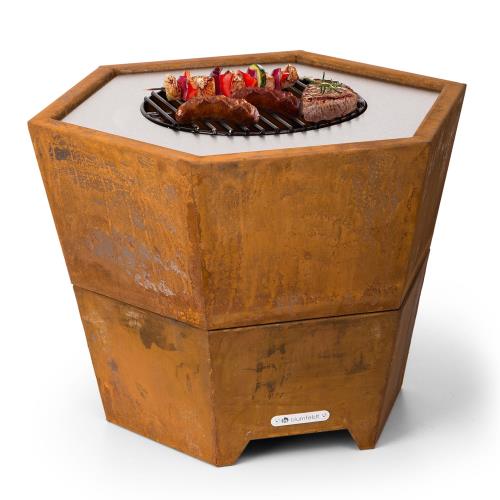 Blumfeldt Hekla misa paleniskowa 2-w-1 Ø 60 cm wodo- i mrozoodporna płyta grillowa i ruszt do grillowania