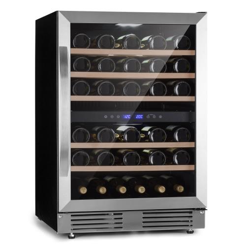 Klarstein Vinovilla 50 Duo dwustrefowa chłodziarka do wina 53 l 17 butelek szklane drzwi w 3 kolorach