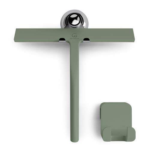 Gütewerk by blumfeldt Blaze, ściągaczka do kabiny prysznicowej, 23 cm, silikon, stal nierdzewna, nowoczesny design