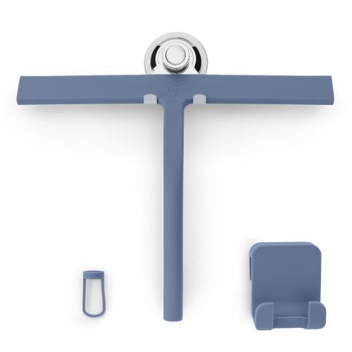 Gütewerk by blumfeldt Blaze, ściągaczka do kabiny prysznicowej, 28 cm, silikon, stal nierdzewna, nowoczesny design