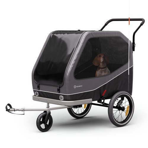 KLARFIT Goldie Buggy, przyczepka rowerowa, 324 l, maks. 40 kg, składana, odporna na warunki atmosferyczne