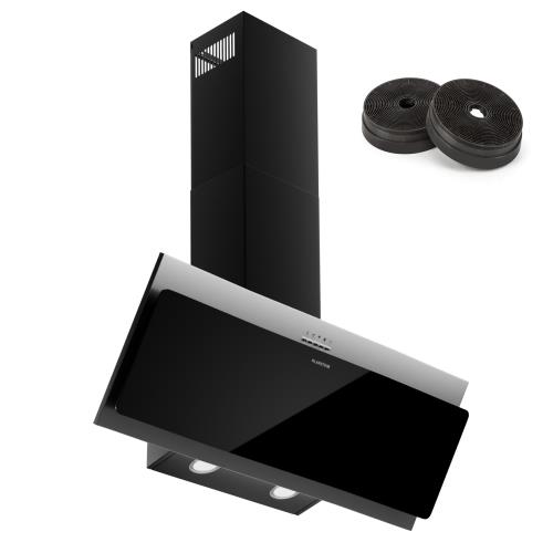 Klarstein Alessia 90, okap kuchenny, przyścienny skośny, 90 cm, 247 m³/h, sterowanie dotykowe