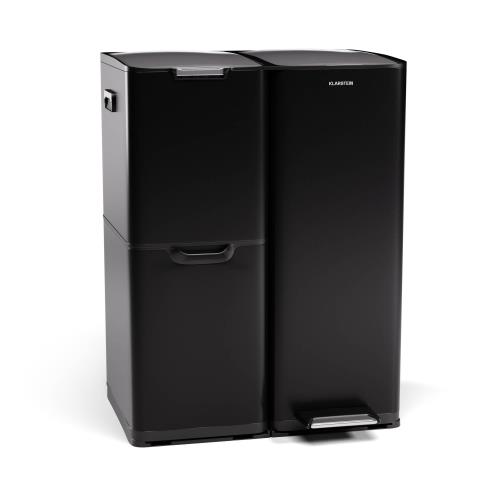 Klarstein Tiyo 3 w 1, kosz do segregacji odpadów, 60 l, wyjmowane pojemniki, wolne zamykanie