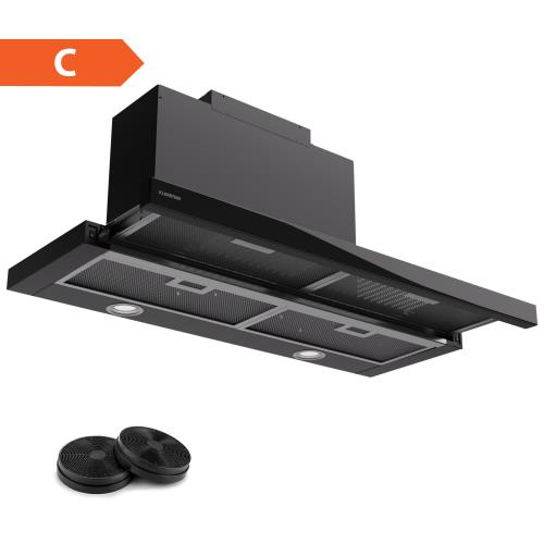 Klarstein Mariana 90 Neo, okap kuchenny teleskopowy, 491 m³/h, wyciąg/pochłaniacz, LED, klasa energetyczna C