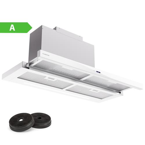 Klarstein Mariana Neo 90, okap kuchenny teleskopowy, 90 cm, 640 m³/h, tryb odprowadzania powietrza (wyciąg), LED