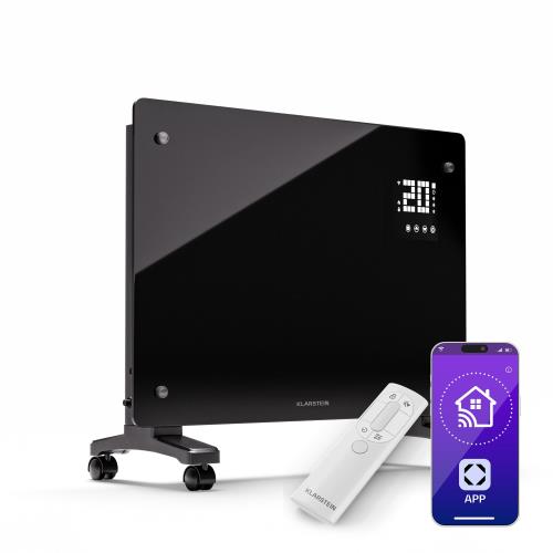 Klarstein Bornholm Smart 1500, grzejnik konwektorowy, 1500 W, Wi-Fi, LED, IP24