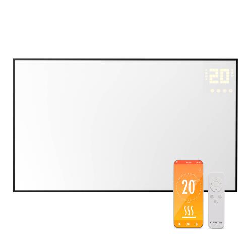 Klarstein Wonderwall Smart Bornholm, panel grzewczy na podczerwień, grzejnik, promiennik, 600 W, 100 x 60 cm, sterowanie za pomocą aplikacji