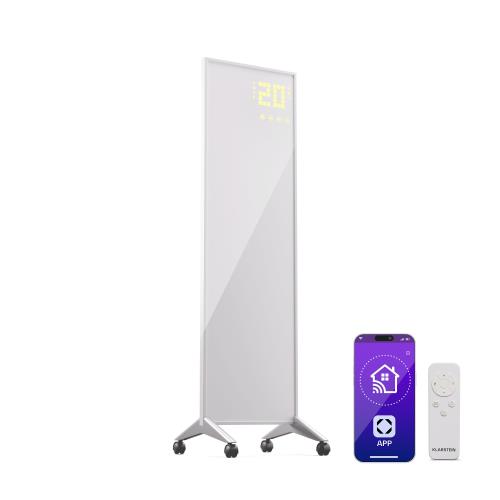Klarstein Wonderwall Smart Bornholm panel grzewczy na podczerwień, grzejnik, promiennik, 400 W, 30 x 100 cm, sterowanie za pomocą aplikacji
