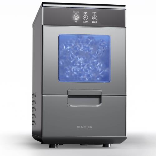 Klarstein Ice Galet, kostkarka do lodu, 20 kg/24 h, automatyczne czyszczenie, zbiornik na wodę 2,2 l