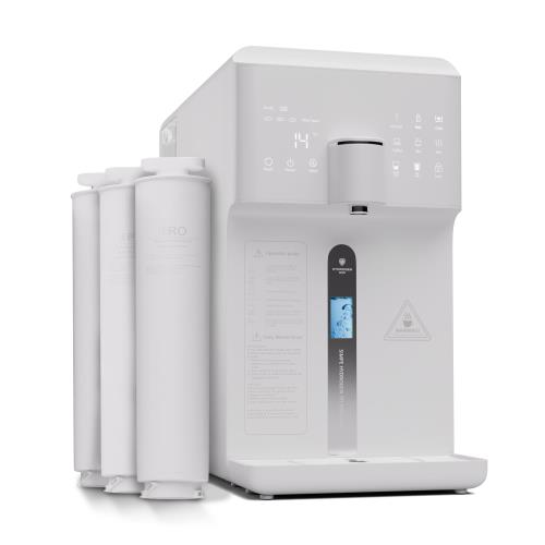 Klarstein AquaFina 6L uzdatniacz wody 5-stopniowa filtracja 6 temperatur wody pojemność 6 litrów wzbogacanie wodorem biały