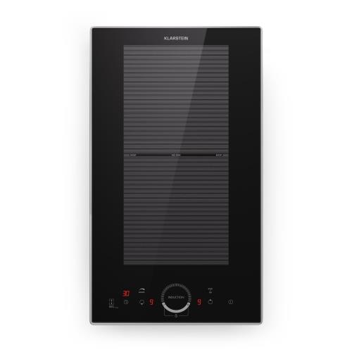 Klarstein Delicatessa Domino Prime, płyta indukcyjna, 2 strefy, 3500 W, samowystarczalna