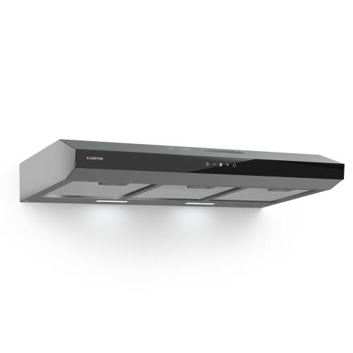 Klarstein Contempo Neo, wyciąg podszafkowy do trybu powietrza odlotowego/recyrkulacji, wydajność wyciągu powietrza 175 m³/h, zintegrowane sterowanie dotykowe SenseControl, stal nierdzewna / front ze szkła akrylowego