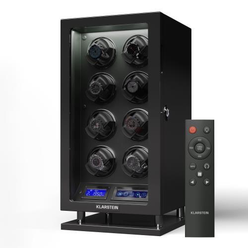 Klarstein Verdon 8, rotomat do zegarków, 8 zegarków, 3 tryby, 5 prędkości, LED, pilot