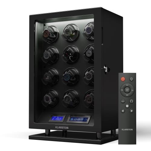 Klarstein Verdon 12, rotomat do zegarków, 12 zegarków, 3 tryby, 5 prędkości, LED, pilot