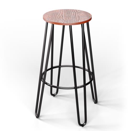 Blumfeldt Hamilton, krzesło bistro, 1 szt., Ø 33 cm, drewno, stalowa rama Blumfeldt Hamilton, krzesło bistro, 1 szt., Ø 33 cm, drewno, stalowa rama
