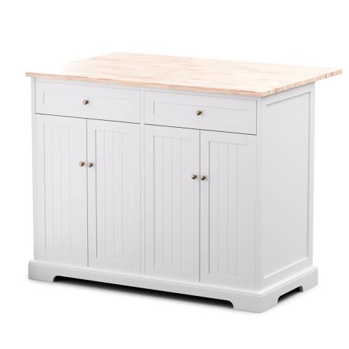 Blumfeldt Etsu, wyspa kuchenna, wysuwany blat, 2 szuflady, 4 drzwiczki, może być używany jako stół jadalny, miejsce do przechowywania, łatwe czyszczenie