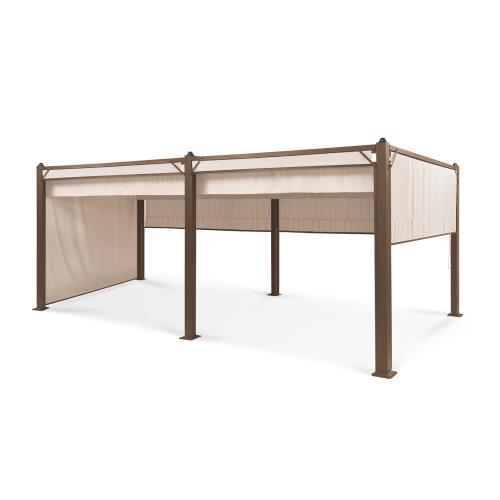 Blumfeldt Pantheon Cortina Rust, altana ogrodowa, pergola, pawilon, 3 x 6 m, 4 rolety boczne, dach