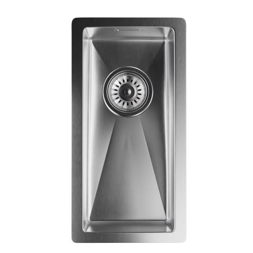 Klarstein TitanSteel stalowy zlewozmywak kuchenny o wymiarach 45 x 23 cm (dł. x szer.) powierzchnia odporna na zarysowania i wysoką temperaturę
