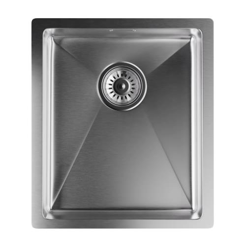 Klarstein TitanSteel stalowy zlewozmywak kuchenny o wymiarach 45 x 39 cm (dł. x szer.) powierzchnia odporna na zarysowania i wysoką temperaturę