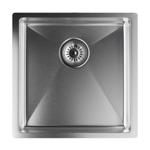 Klarstein TitanSteel stalowy zlewozmywak kuchenny o wymiarach 45 x 45 cm (dł. x szer.) powierzchnia odporna na zarysowania i wysoką temperaturę