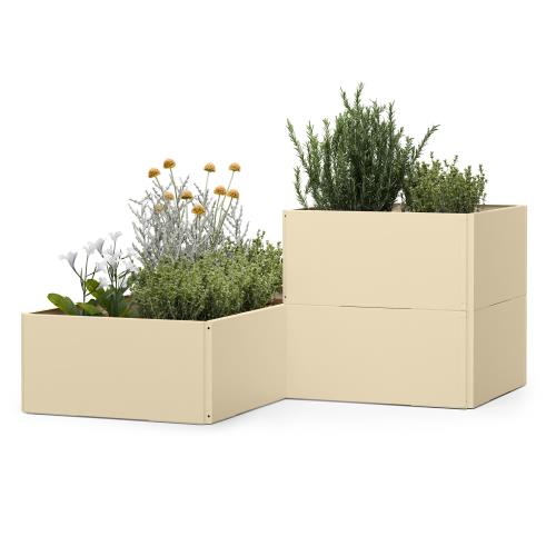 Blumfeldt Versagrow podwyższana grządka z 12 modułami, indywid. kształt, stal nierdzewna o grubości 1 mm