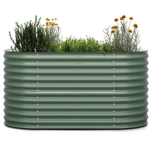 Blumfeldt High Grow, podniesiona grządka, 160 x 80 x 80 cm, falista blacha stalowa, łatwy montaż, odporna na rdzę i mróz