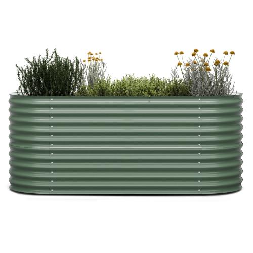 Blumfeldt High Grow, podniesiona grządka, 200 x 80 x 100 cm, falista blacha stalowa, łatwy montaż, odporna na rdzę i mróz