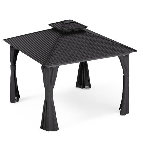 Blumfeldt ShadeFortress, pawilon, 3 x 3 m, z dachem ze stali ocynkowanej, chroni przed słońcem, deszczem i wiatrem