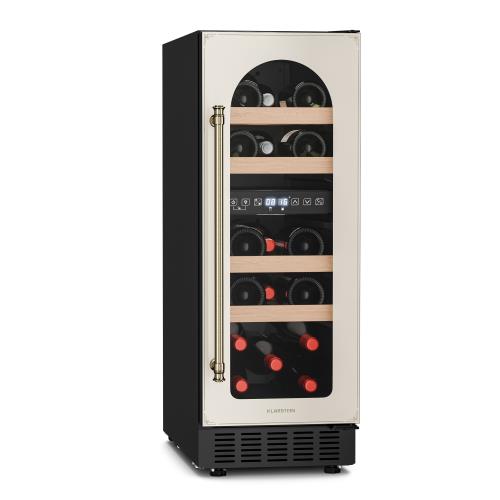 Klarstein Chłodziarka na wino Vinovilla Victoria 17 Duo, 2 strefy chłodzenia, Sterowanie dotykowe, 17 butelek, 4 półki